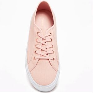 Old Navy Pink Canvas Tennis Shoes